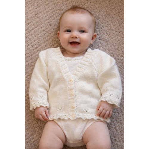 Hand knitted baby cardigan (0-3 months)