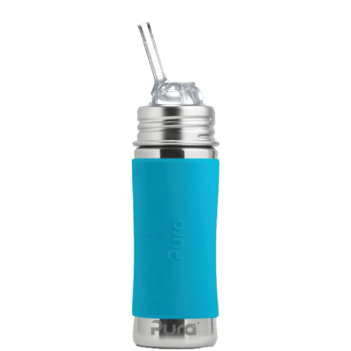 Kiki™ 11oz Kiddo Straw Bottle- Aqua Swirl