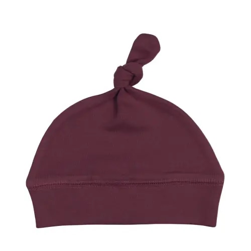 Organic Knotted Hat in Plum – L'ovedbaby