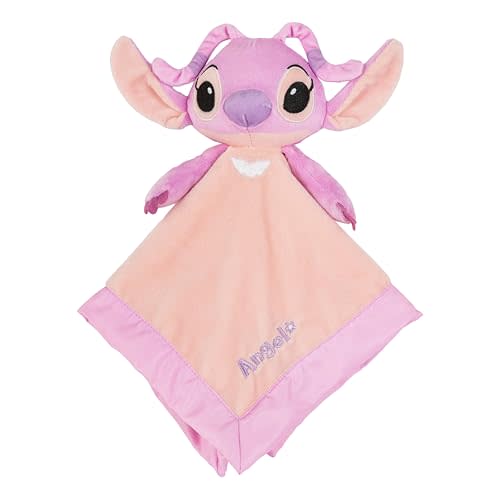 Kids Preferred Disney Baby Lilo and Stitch 12 Inch Angel Plush Newborn Toddler Baby Blanket Lovey, Snuggle Toy Stuffed Animal Baby Blankets for Girls