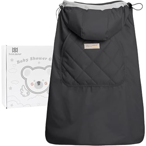 Bebamour Baby Carrier Winter Cover Universal Hoodie All Season Carrier Cover for Baby Carrier (Dark Grey)