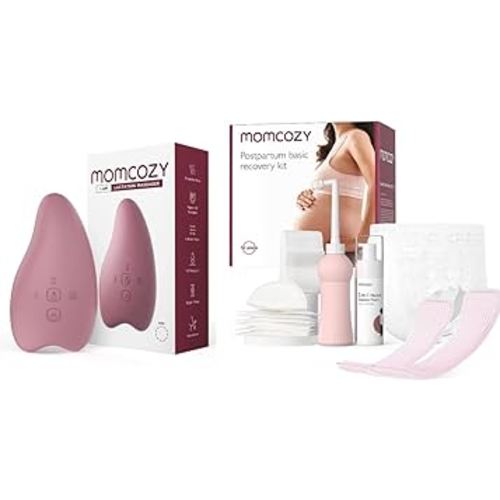 Momcozy 2-in-1 Warming Lactation Massager & Postpartum Recovery Essentials Kit