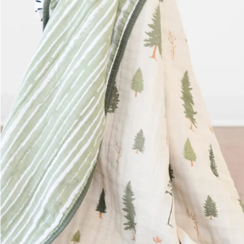 Cotton Muslin 4 Layer Quilt - Pine