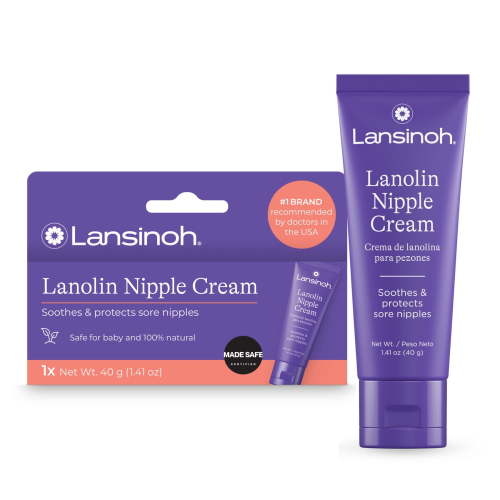 Lansinoh Lanolin Nipple Cream Safe for Breastfeeding Baby, 100% Natural, Breastfeeding Essentials, 1.41 oz HSA/FSA Eligible