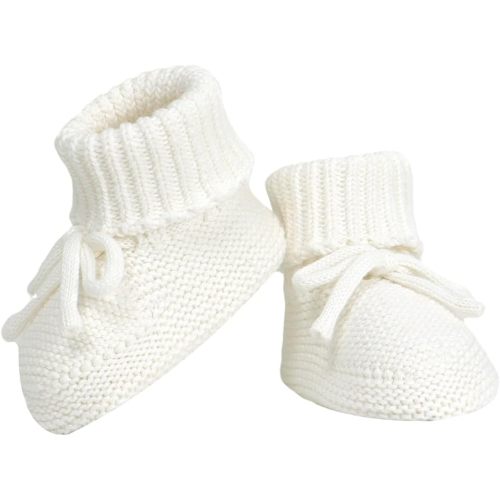 Hadetoto Baby Booties Newborn First Walkers Cozy Shoes Warm Knit Soft Booties for Toddler Infant Boy Girl