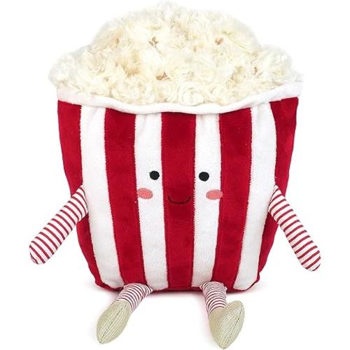 MON AMI Pablo Popcorn 13-Inch Food Plush Toy, Soft Popcorn Stuffed Gift