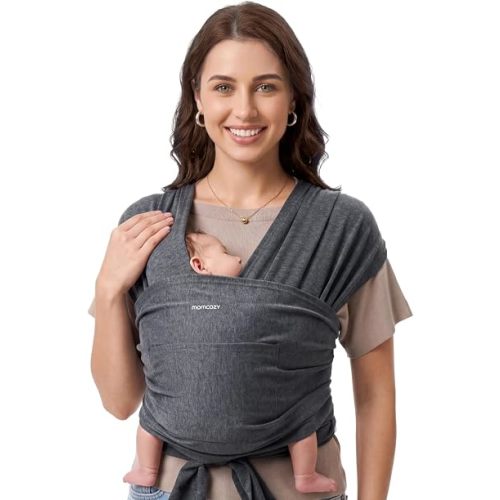 Momcozy Baby Wrap Carrier, Easy-On 2-Piece Design, Newborn to 33 lb