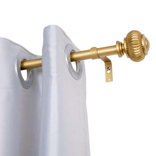 UTOPIA ALLEY Wall Mounted 3/4 Inch Curtain Rod - Curtain Rods For Windows 28 to 48 Inch, Adjustable Drapery Rods, Gold Curtain Rods, Bedroom Curtain Rods, Tapestry Poles (Gold, 28"-48")