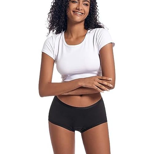 Goat Union Organic Cotton Boyleg Period Underwear for Women & Teens - Moderate Absorbency Period Panty