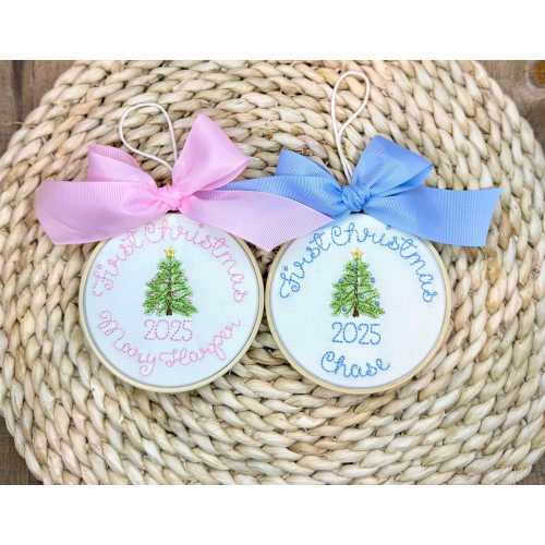 Baby's First Christmas Ornament, Keepsake Ornament, Personalized ornament, Baby Christmas gift, baby shower gift, ornament with name & year