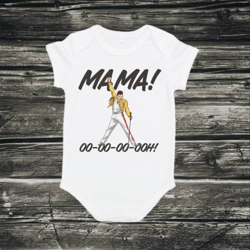 Freddie Mercury Bodysuit, Bohemian Rhapsody, Queen, Rock 'n Roll Baby, Punk Baby, Funny Baby Gift, Heavy Metal Baby, Goth Baby, Handmade