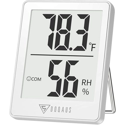 DOQAUS Digital Hygrometer Indoor Thermometer Humidity Gauge Room Thermometer with 5s Fast Refresh, Accurate Temperature Humidity Meter for Home, Office, Babyroom, Greenhouse (White)
