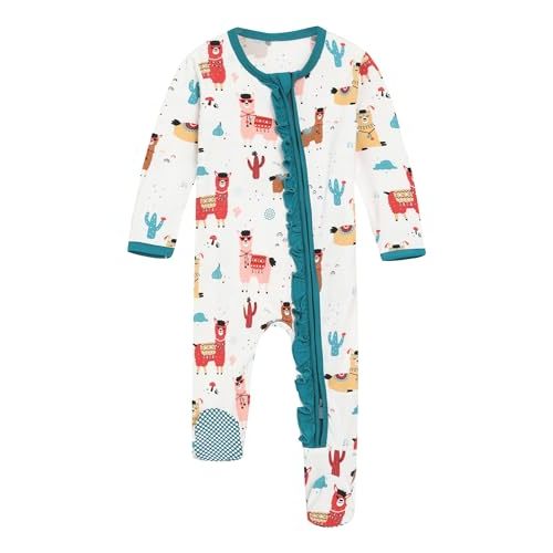 BambooBud Baby Girls Rompers Soft Infant Toddler Zippered Footed Romper Newborn Viscose from Bamboo Pjs