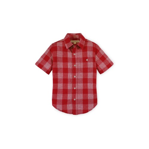 Boys' Linen Short Sleeve Button Down Shirt, Infant