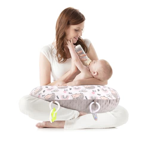 KAKIBLIN Breastfeeding Pillow, Multifunctional Baby Nursing Pillow for Breastfeeding，Baby Feeding Support Pillow for Baby Newborn Boys and Girls (Grey)