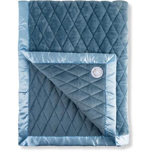 Dreamland Baby 4lb Weighted Blanket for Kids. Breathable Dual Fabrics with Minky Cooling Side & Cozy Microfleece on Reverse. Ages 3+ and/or 30+ lbs (Ocean Blue)