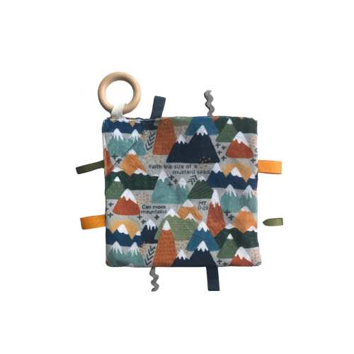 Matthew 17:20 "Faith the size of a mustard seed can move mountains" Minky Crinkle Toy, Sensory Toy, Baby Lovey, First Soft Toy, Baby Gift