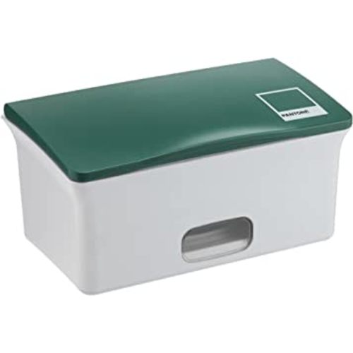 Ubbi Baby Wipes Dispenser, Baby Wipes Case, Baby Wipes Holder with Weighted Plate, Keeps Wipes Fresh and Non-Slip Rubber Feet, Pantone Green
