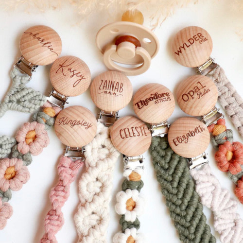 Personalized Pacifier Clip Holder