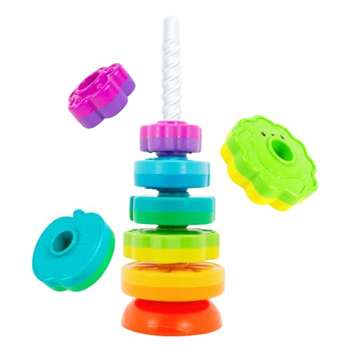 BYFWH Spinning Stacking Toys for Babies 12+ Month Ring Stacker Stacking for Toddlers 1-3 Montessori Toys,Educational Learning Sensory Toy for Kids Easter Christmas Birthday Present for Baby