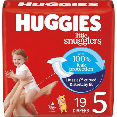 Huggies Size 1 Diapers, Little Snugglers Baby Diapers, Size 1 (8-14 lbs), 32 Count, Packaging May Vary