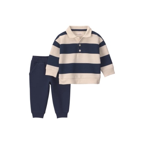 Kids' Organic Cotton Polo Shirt & Pants Set