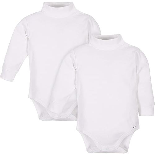 Gerber Baby Boys' 2-Pack Long Sleeve Turtleneck Onesies Bodysuits