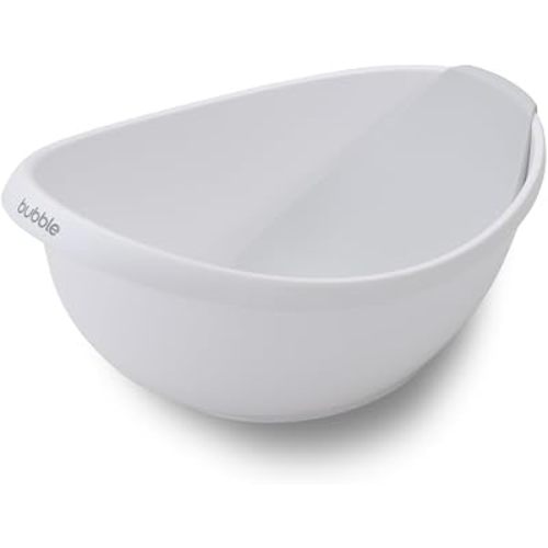 Bubble Cuddle Baby Bath with Newborn Support - 2-Stage Anti-Slip Baby Bath Tub for Newborns to 12 Months (Up to 11kg) - Ergonomic, Lightweight & Easy to Clean - Essential, White