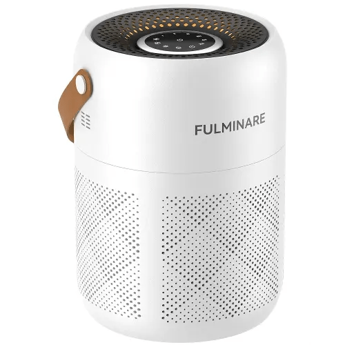 FULMINARE Air Purifiers for Bedroom, H13 True HEPA Air Purifiers for Home, Pets, Office, Quiet Small Air Filters with Timer Sleep Mode Speeds Control Night Light