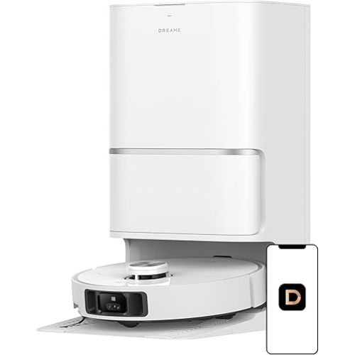 DREAME L40 Ultra Robot Vacuum with Removable & Liftable Mop, Extendable & Liftable SideBrush, 11,000Pa Suction, 149℉ Mop & Washboard Self Cleaning, Auto-Empty, Auto Refill, Voice Control