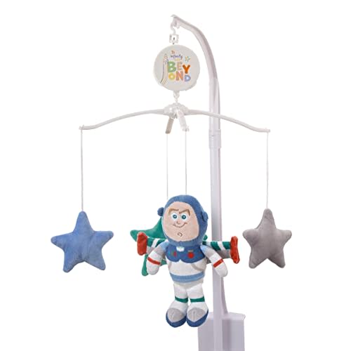 NoJo Disney Toy Story Color Crazy Grey, Blue, Orange and Green Buzz Lightyear and Stars Musical Mobile