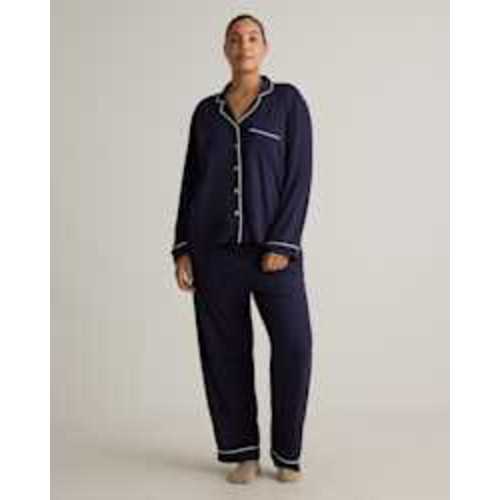 Bamboo Jersey Long Sleeve Pajama Set in Heather Grey