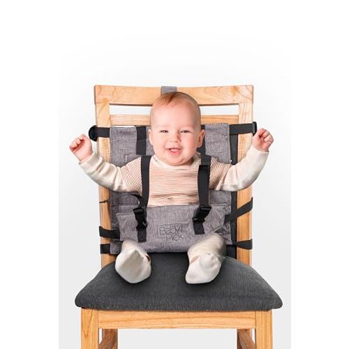 Portable High Chair for Travel by Baby Pick – Harness Seat, Foldable & Lightweight Gear, Adjustable Straps for Babies & Toddlers, Compact & Secure, Machine-Washable, Must-Have Baby Travel Essential