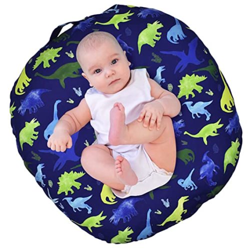 Dinosaur Lounger Cover, Lounger Cover Blue, Lounger Cover Boy, Breathable & Reusable Lounger Removable Slipcover for Newborn, Snugly Fit Baby Infant Lounger