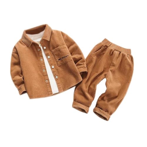 YIKIURL Baby Boys Corduroy Material Fashion Clothes Sets Long Sleeved Jacket+Long Pants Casual 2pcs Clothing Suit