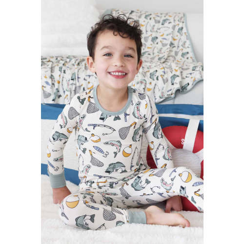 Catch Of The Day Two Piece Bamboo Pajamas | Caden Lane