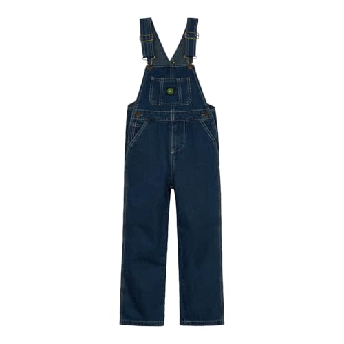 John Deere Denim Square Neck Bib Overalls Toddler to Little Kid Sizes (2T - 7-8)