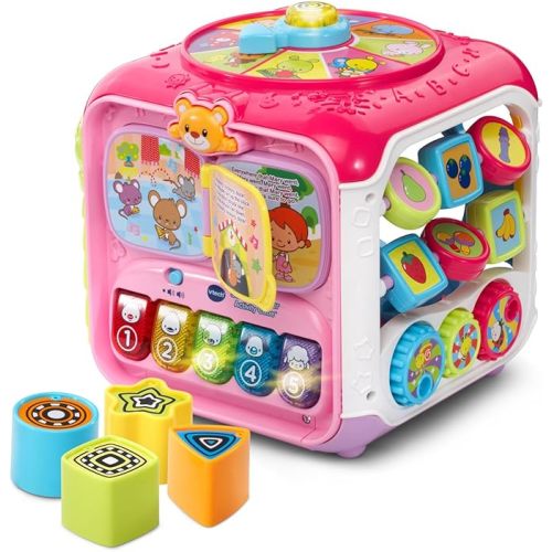 VTech Sort and Discover Activity Cube (Frustration Free Packaging), Pink