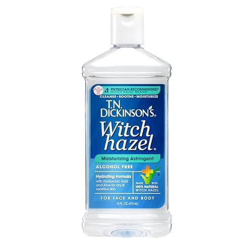 T.N. Dickinson's Witch Hazel Moisturizing Astringent | Alcohol Free | 16 Oz | Calms, Nourishes & Hydrates Skin; for Face & Body