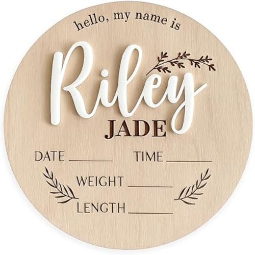 Personalized Baby Name Sign with Birth Stats