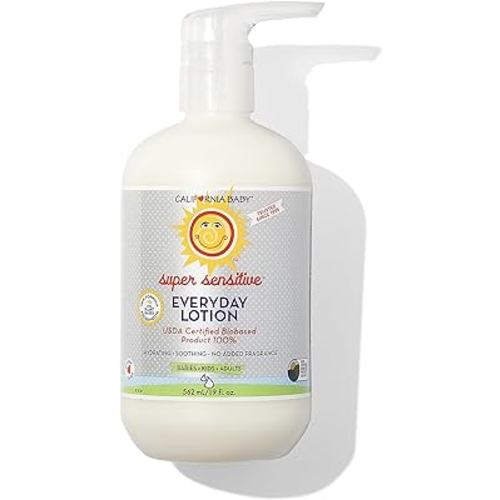 California Baby Super Sensitive Unscented Lotion | 100% Plant-Based Moisturizer | Baby Lotion For Newborn | Hypoallergenic Baby Lotion | 19 oz / 562mL