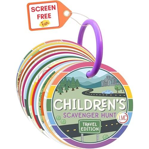 Children's Scavenger Hunt: Travel Edition | Toddler Car Activities | Road Trip Toys | Games for 2, 3 Year Old's & Up | Kids Educational Scavenger Hunt Cards