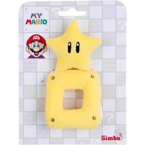Simba My Mario Baby Plush Rattle – 6-Inch Star Sensory Grab Toy for Infants