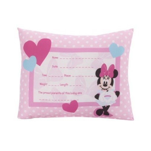 Disney Keepsake Throw Pillow - Minnie Mouse: Indoor, Rectangle Shape, Microfiber, Birthday Theme