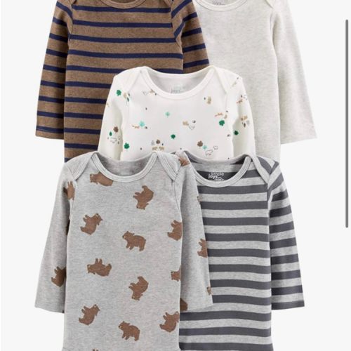 Simple Joys by Carter's Baby-Boys Long-Sleeve Bodysuit Pack of 5Bodysuit