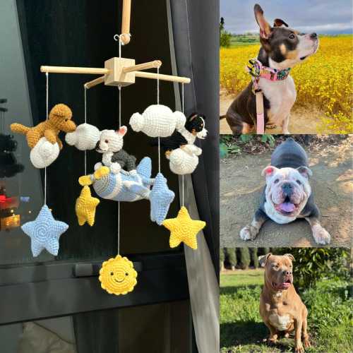 Custom Baby Mobile, Baby Nursery Decor, Crochet Baby Mobile, Crib Cot Baby Mobile, First Baby Gift,  Baby Birthday Gift, Christmas Gifts