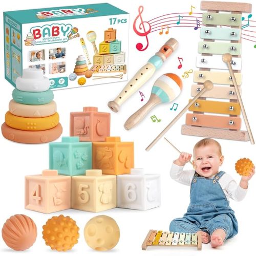 6-in-1 Montessori Baby Toy Set with Musical Instruments Toddler Baby Gift
