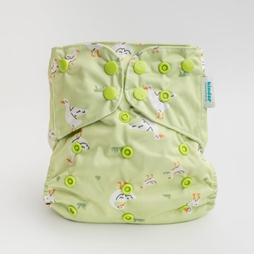 Goose on the Loose: Essentials Pocket Cloth Diaper with Athletic Wicking Jersey, Grows with your Baby