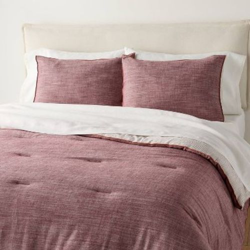 3pc Full/Queen Reversible Comforter Set Burgundy - Hearth & Hand™ with Magnolia