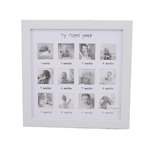Baby First Year Photo Frame, Baby Keepsake Collage Picture Frame, 12 Month Newborn Monthly Picture Frame, 1st Birthday Gift